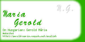 maria gerold business card