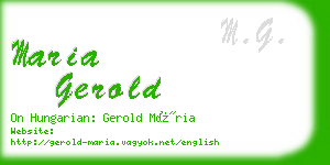 maria gerold business card